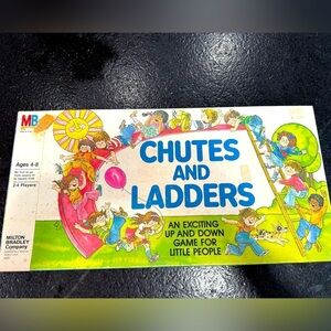 Vintage Milton Bradley Chutes And Ladders Educational Game 1978 complete